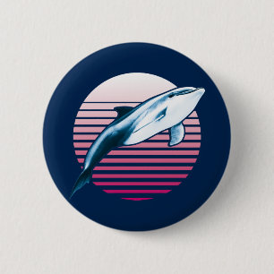 Vintage Stil Retro Delfin Button