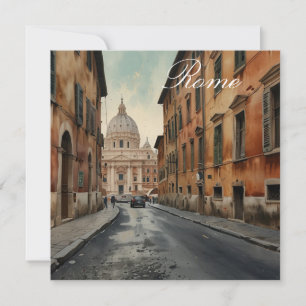 Vintage-Stil Rom Italien Reise Aquarell Feiertagskarte