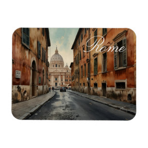 Vintage-Stil Rom Italienische Reise Aquarell Magnet