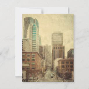 Vintage Stil San Francisco Innenstadt Postkarte