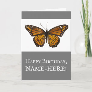 Vintage-Stil, Schmetterling, Alles Gute zum Geburt Karte