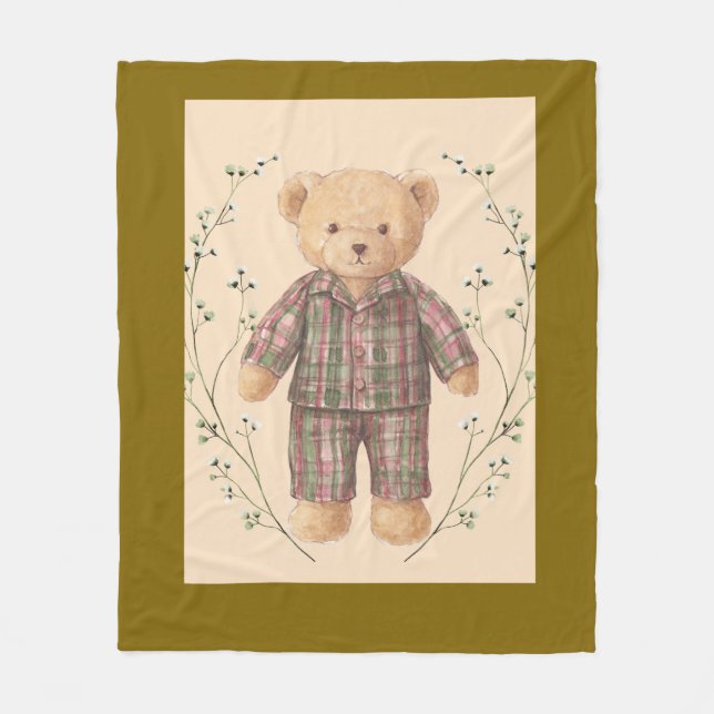 Vintage-Stil-Teddy-Fleecedecke Fleecedecke (Vorderseite)