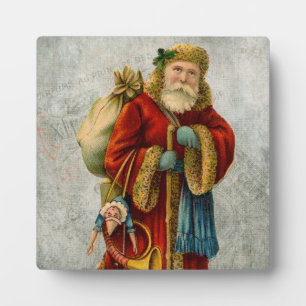 Vintage Stil Weihnachtsmann Santa Claus Fotoplatte