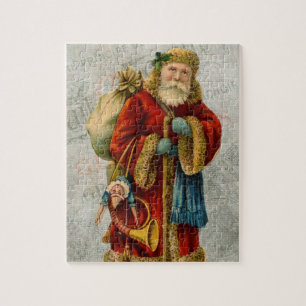 Vintage Stil Weihnachtsmann Santa Claus Puzzle