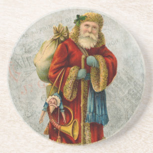 Vintage Stil Weihnachtsmann Santa Claus Untersetzer