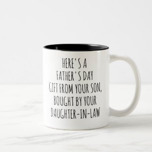 Vintage-Stil zum Vatertag Sohn und Schwiegertochte Zweifarbige Tasse