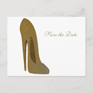 Vintage Stilett-Schuh-hohe Fersen-Kunst-Geschenke Ankündigungspostkarte