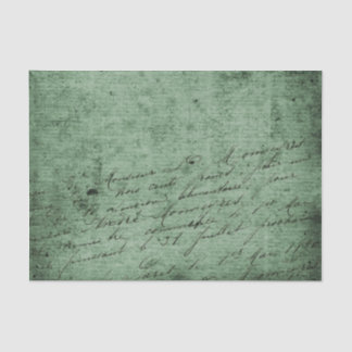 Vintage Stilhandschrift auf grünem Hintergrund Seidenpapier