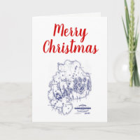 Vintage stilisierte Mount Desert Island MN Karte B