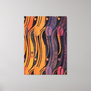 Vintage stilisierte Tulips Leinwanddruck