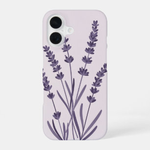 Vintage stilisierter Lavendel iPhone 16 Hülle