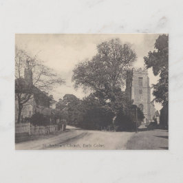 Vintage Stille Earls Colne Church View Postkarte