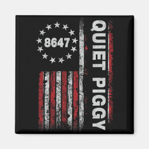 Vintage Stilles Schwein Amerikanischer Politischer Magnet
