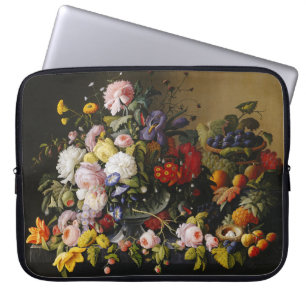 Vintage Stillleben Blume und Früchte Laptopschutzhülle