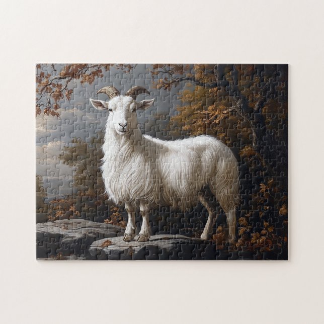 Vintage Stilmalerei mit Proud Ram Puzzle (Horizontal)