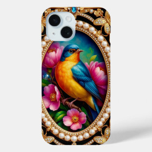 Vintage Stilrahmen mit farbenfrohen Vögeln Case-Mate iPhone Hülle
