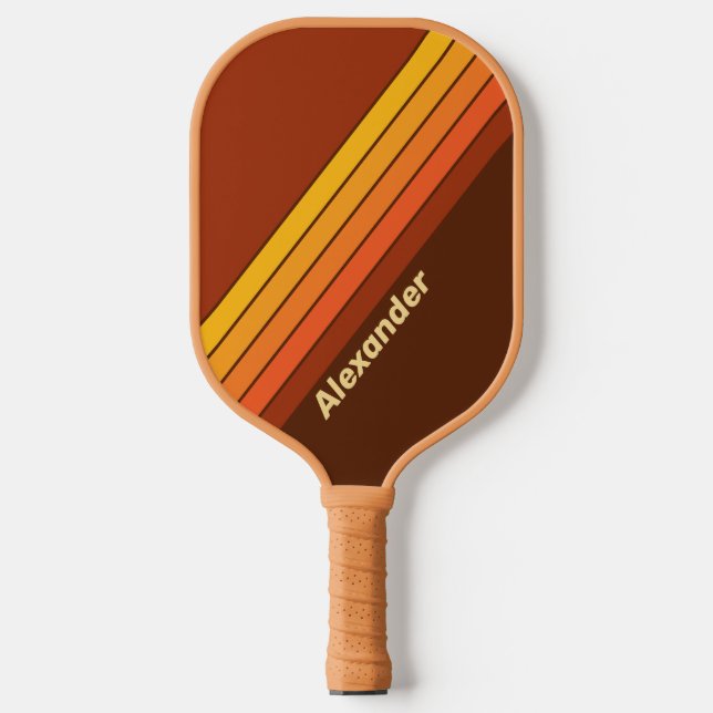 Vintage Stilsportart mit Namen gestrichen Pickleball Schläger (Vorderseite)