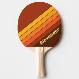 Vintage Stilsportart mit Namen gestrichen Tischtennis Schläger