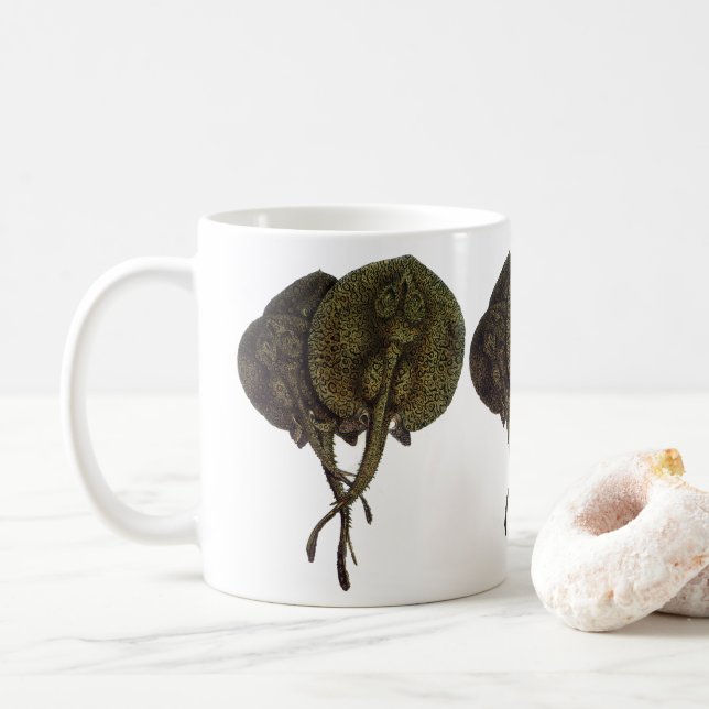 Vintage Stingrochen, Meerestiere Tasse (Mit Donut)