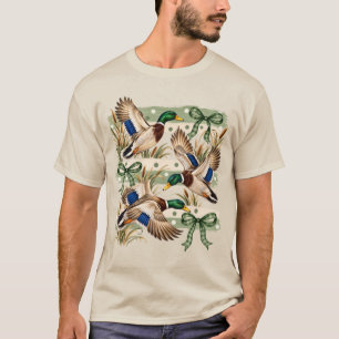 Vintage Stockente fliegende Wasservögel Preppy T-Shirt