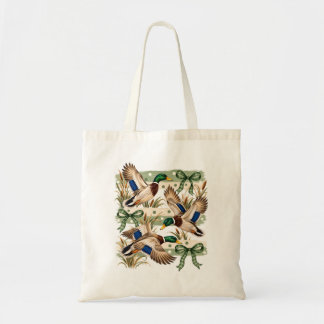 Vintage Stockente fliegende Wasservögel Preppy Tragetasche