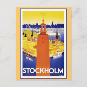 Vintage Stockholm Schweden Postkarte