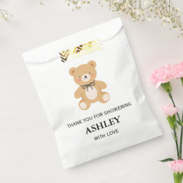 Vintage-Stoffbär klassische Babyparty Geschenktütchen