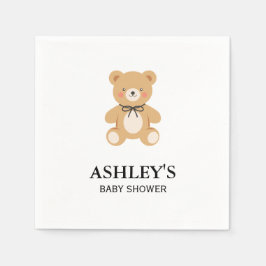 Vintage-Stoffbär Klassische Babyparty Serviette