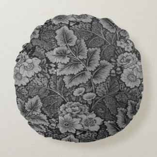 vintage Stoffmuster Rundes Kissen