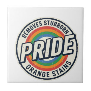 Vintage-Stolz-Protest Regenbogen-Abzeichen-Vektord Fliese