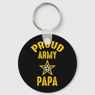 Vintage stolze Armee PAPA Veteranen Familientreffe Schlüsselanhänger