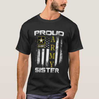 Vintage stolze Armeeschwester mit amerikanischer F T-Shirt