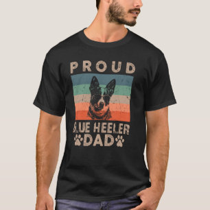 Vintage stolzer Blue Heeler Vater Geschenke für Mä T-Shirt