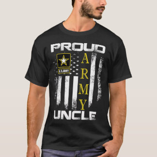 Vintage stolzer Onkel der Armee mit amerikanischer T-Shirt