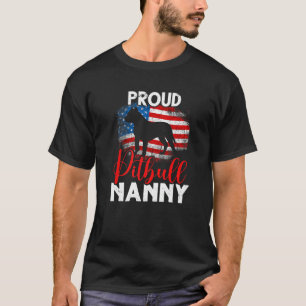 Vintage stolzer Pitbull-Hund Nanny Amerikanische F T-Shirt