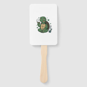 Vintage Stoner Turtle Vector-Shirt-Design_1 Fächer