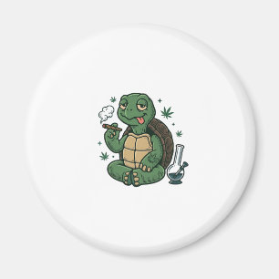 Vintage Stoner Turtle Vector-Shirt-Design_1 Magnet