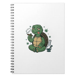 Vintage Stoner Turtle Vector-Shirt-Design_1 Notizblock