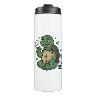 Vintage Stoner Turtle Vector-Shirt-Design_1 Thermosbecher