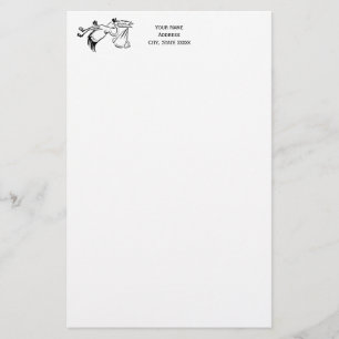 Vintage Storch liefert ein Baby #1 Briefpapier