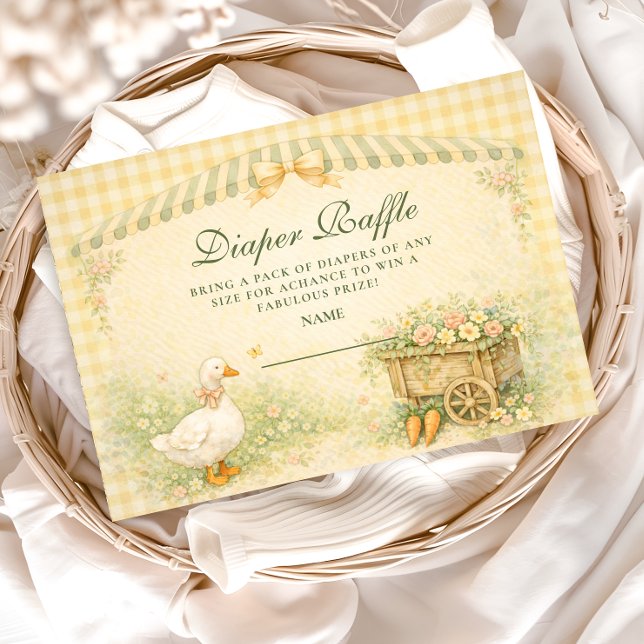 Vintage Storybook Silly Goose Diapper Raffle Begleitkarte (Von Creator hochgeladen)