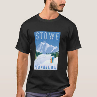 Vintage Stowe Schneeberg Vermont Ski Outdoor Sk T-Shirt