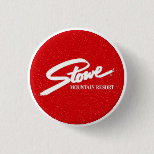 Vintage Stowe, VT Outdoor-Winterwanderwege-Skipist Button