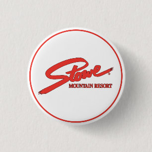 Vintage Stowe, VT Outdoor-Winterwanderwege-Skishän Button
