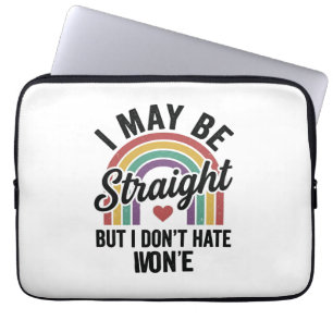 Vintage Straight But Kind Regenbogen-Stolz-Shirt_1 Laptopschutzhülle