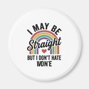 Vintage Straight But Kind Regenbogen Stolz Shirt_1 Magnet