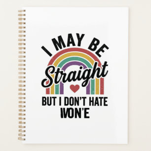 Vintage Straight But Kind Regenbogen-Stolz-Shirt_1 Planer