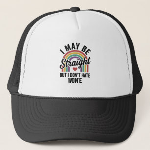 Vintage Straight But Kind Regenbogen-Stolz-Shirt_1 Truckerkappe