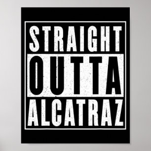 Vintage Straight Out Of Alcatraz Lustiger Trump Ko Poster