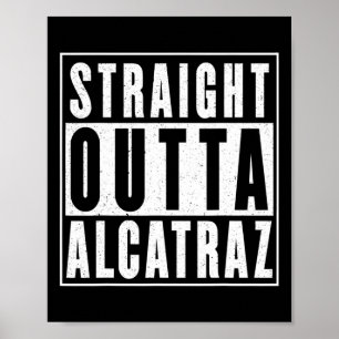 Vintage Straight Out Of Alcatraz Lustiger Trump Ko Poster